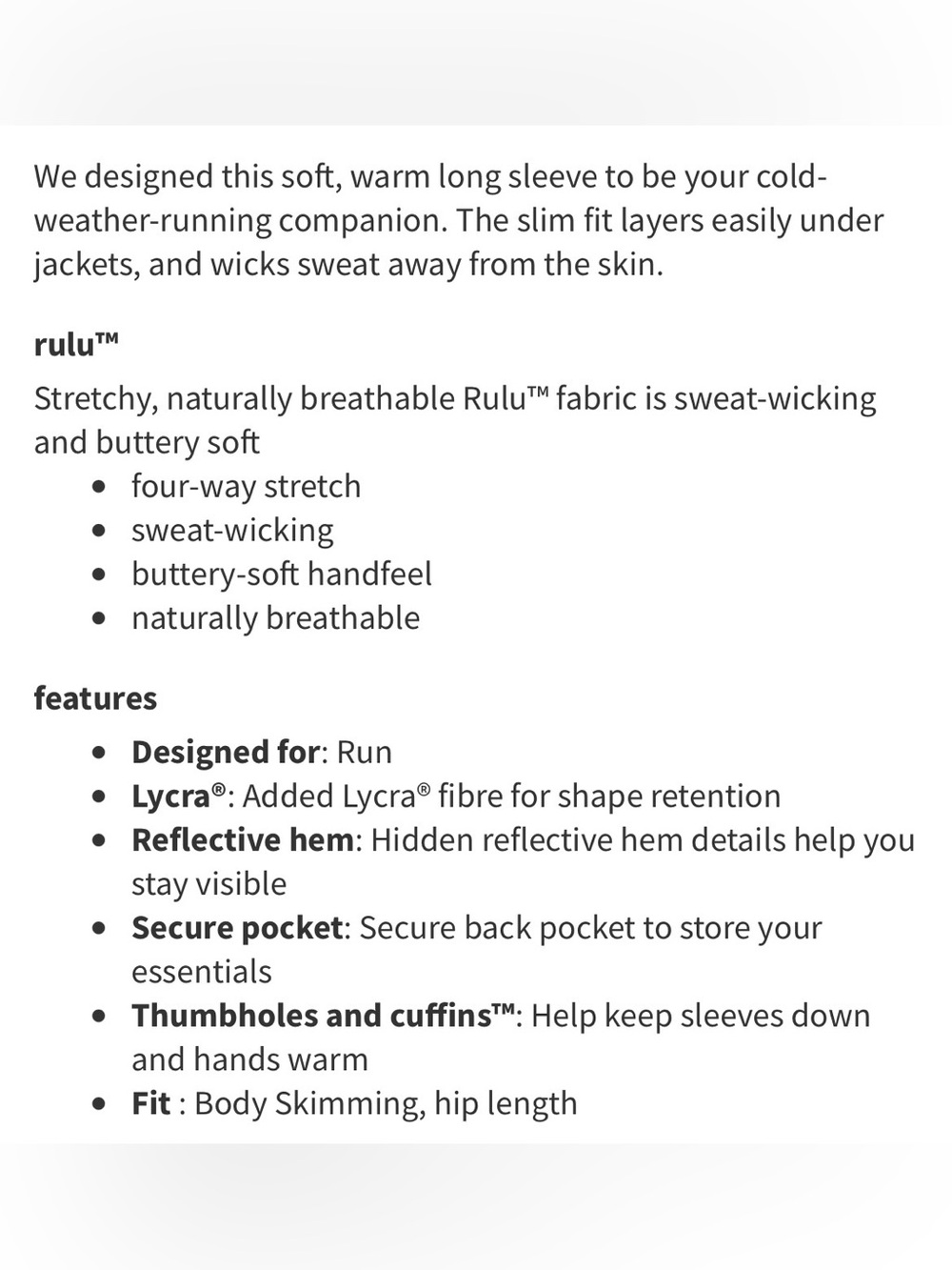 Lululemon Runderful Long Sleeve - Picture 10 of 10
